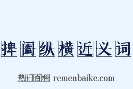 捭阖纵横近义词是什么意思的图片